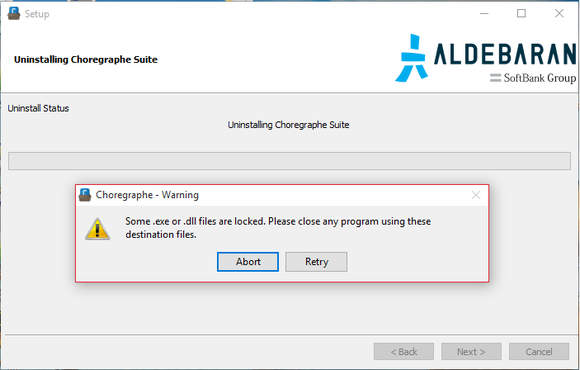 Cant Uninstall Choregraphe Neither Launch It No More - 